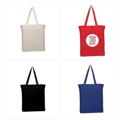 📌캔버스 토트백 - 가볍고 간편하고 감촉좋음. OverStock- 50장도 주문가능: 11.5 X13X1.5"