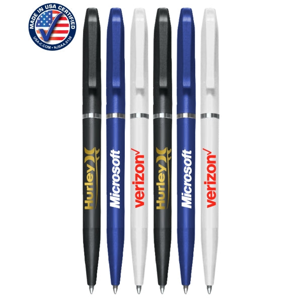 Certified USA Made, "Stately-Slim" Twist-Action Ballpoint Pen-mijuprint-mijubuy-미주프린트-미주바이