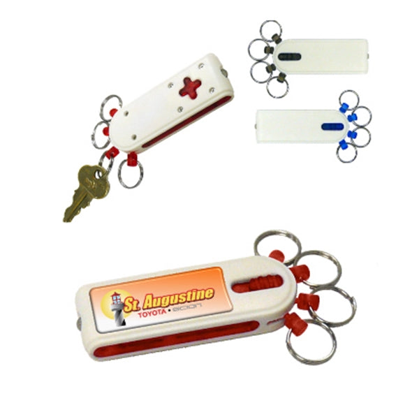 Multiple Ring with LED Flashlight keychain-mijuprint-mijubuy-미주프린트-미주바이