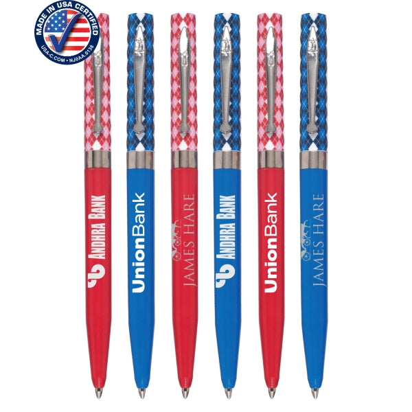 Certified USA Made, Argyle Designed Twister Deluxe Pen-mijuprint-mijubuy-미주프린트-미주바이