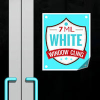 윈도우 크링(Window cling), 8mm White Cling Vinyl 사용