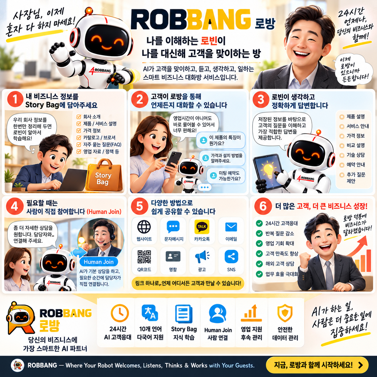 로방 ROBBANG — 나를 이해하는 전담 스마트 비즈니스 로봇