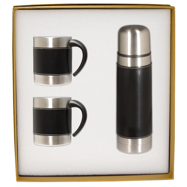 가죽 커피컵 보온병 세트, Leather-Coffee Cup and Thermos Set