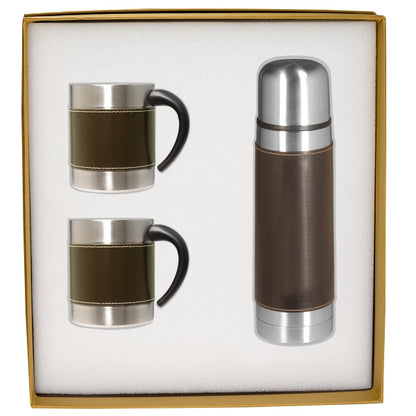 가죽 커피컵 보온병 세트, Leather-Coffee Cup and Thermos Set