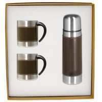 가죽 커피컵 보온병 세트, Leather-Coffee Cup and Thermos Set