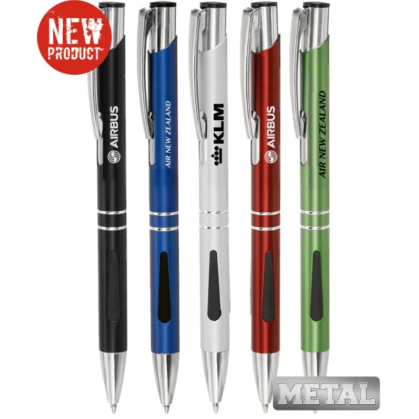 Union Printed, Promotional "Plush" Grip Metal click Pen-mijuprint-mijubuy-미주프린트-미주바이