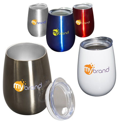 10 oz. Stemless Vacuum Wine Tumbler w/ Lid-mijuprint-mijubuy-미주프린트-미주바이