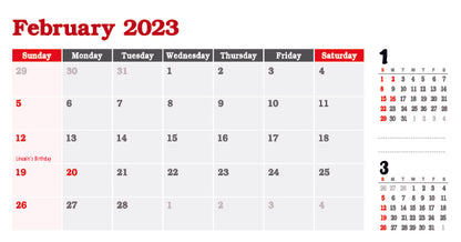 미주용 탁상용 소량주문형 칼렌다(미국경치: American Scenery)