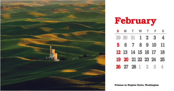 미주용 탁상용 소량주문형 칼렌다(미국경치: American Scenery)