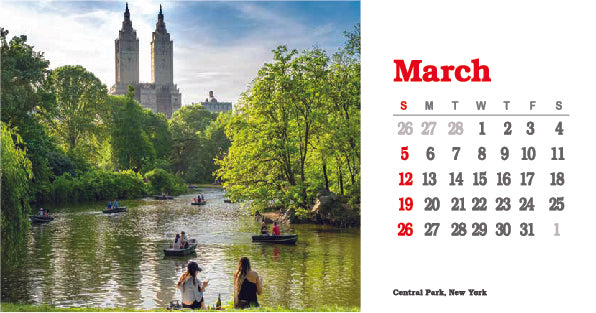 미주용 탁상용 소량주문형 칼렌다(미국경치: American Scenery)