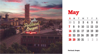 미주용 탁상용 소량주문형 칼렌다(미국경치: American Scenery)