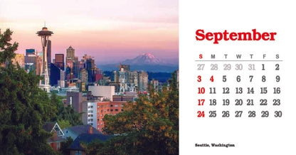 미주용 탁상용 소량주문형 칼렌다(미국경치: American Scenery)