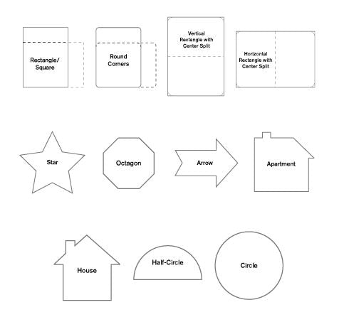 사각모양 마그넷 2장 세트<br> 2 Pcs of Rectangle Shaped Magnet Sheets