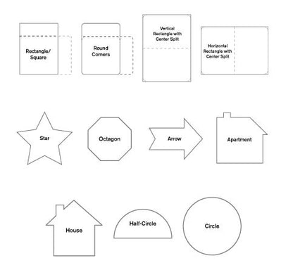 사각모양 마그넷 2장 세트<br> 2 Pcs of Rectangle Shaped Magnet Sheets