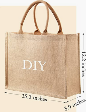 Burlap Tote Bag