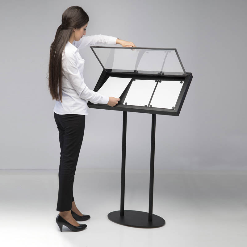 Metal Enclosed Menu Stands(4 Menu)