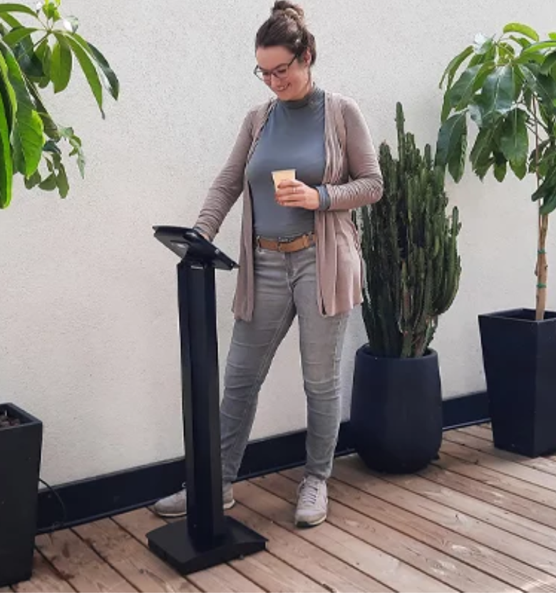 Brandable Security Floor Menu Stand(for TV or Tablet)